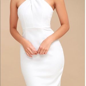 White Bodycon Midi Dress! Small , Never worn